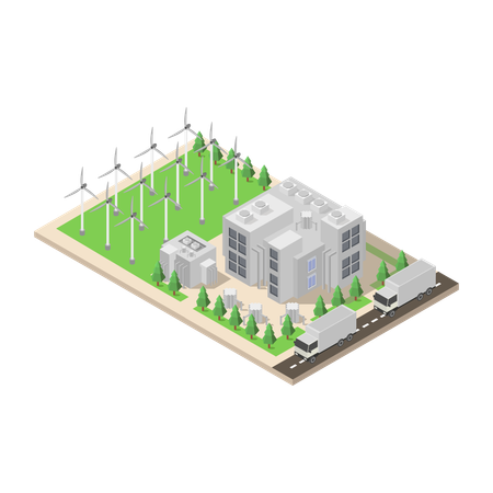Wind Farm  Illustration