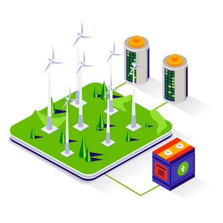 Wind farm  Illustration