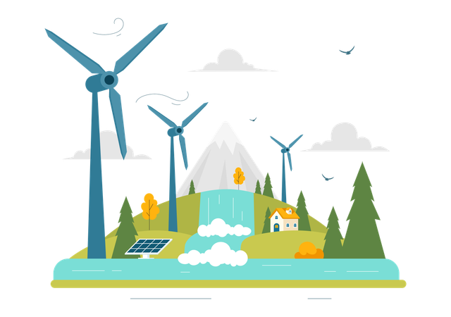 Wind Farm  Illustration