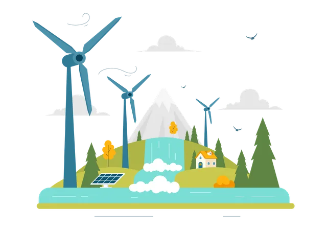 Wind Farm  Illustration