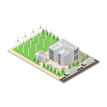 Wind Farm  Illustration