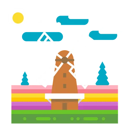 Wind Mill Illustration