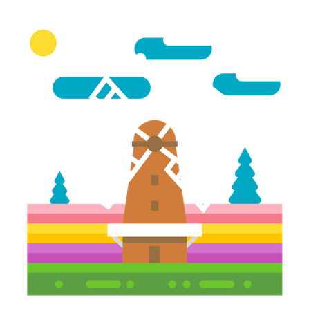 Wind Mill  Illustration