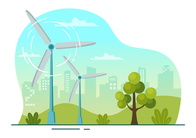 Wind Power  Illustration