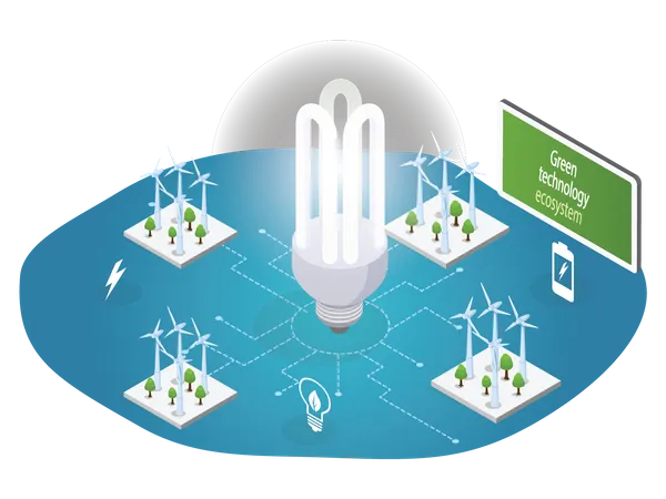Wind Power Energy Illustration