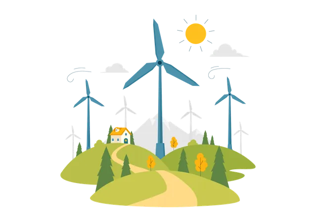 Wind power  Illustration