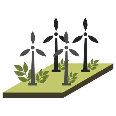 Wind power turbine  Illustration