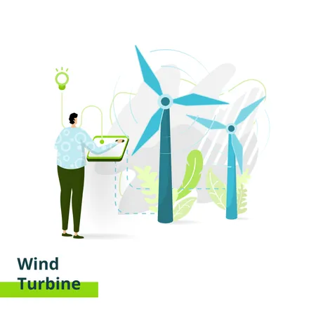 Wind Turbine Illustration