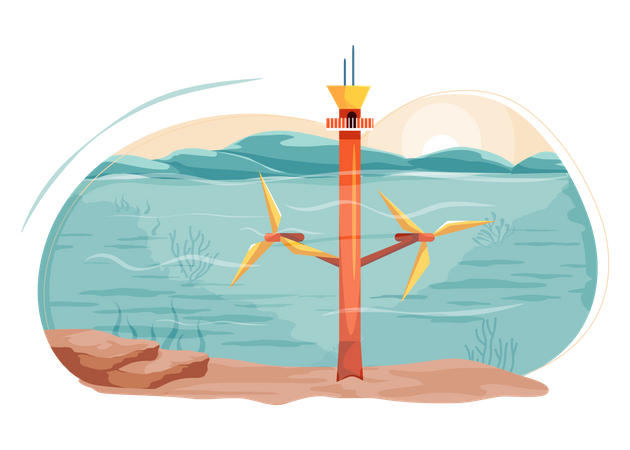 Wind turbine Illustration