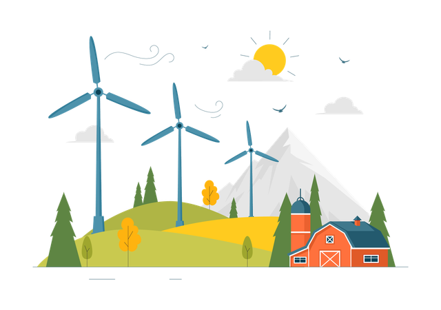 Wind Turbine  Illustration