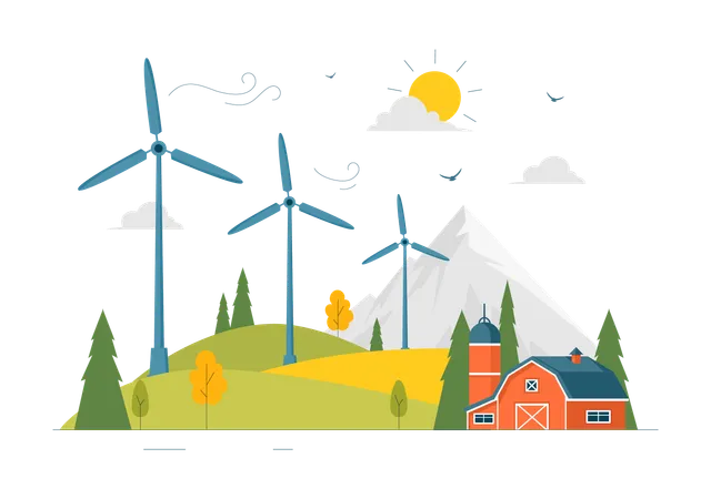 Wind Turbine  Illustration