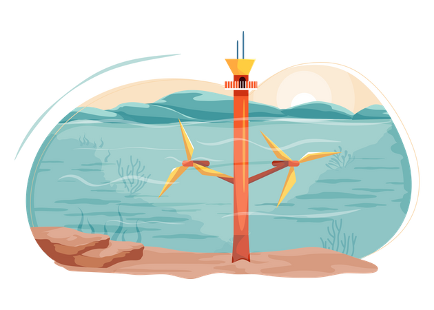 Wind turbine  Illustration