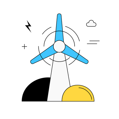 Windenergie  Illustration