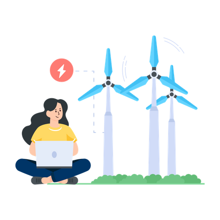 Windkraft  Illustration