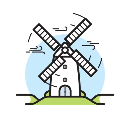Windmill Illustration