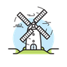 windmill illustration