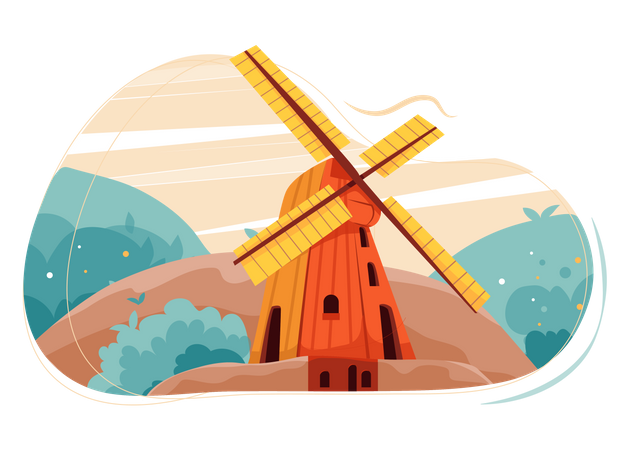 Windmill Illustration