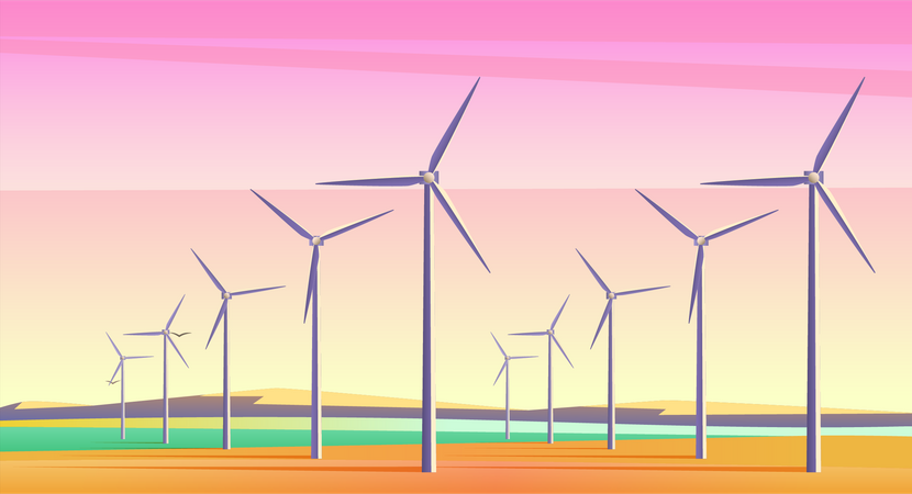 Windmühle  Illustration