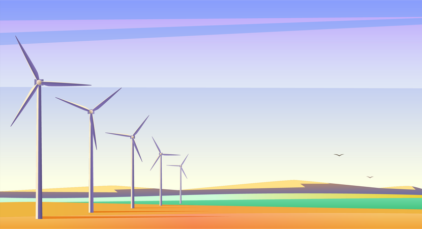 Windmühle  Illustration