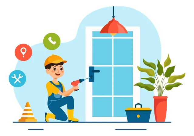 Window And Door Specialist  Illustration