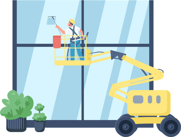 Window cleaner  일러스트레이션
