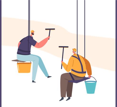 Window Cleaning Service  イラスト