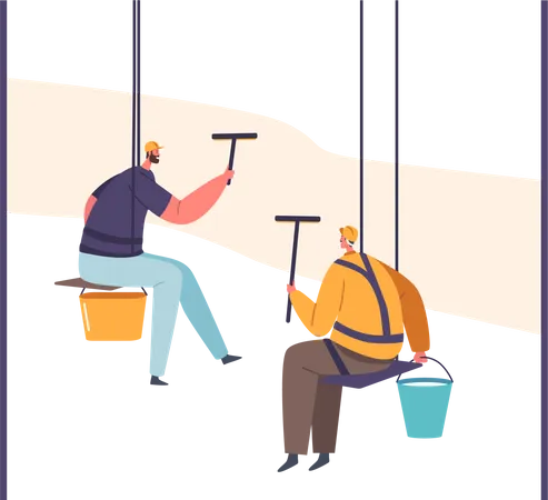Window Cleaning Service  Illustration