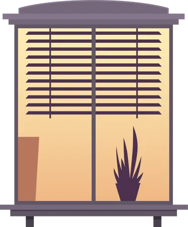 Window silhouettes  Illustration