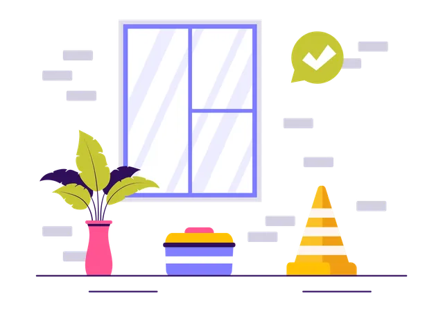 Windows and Doors Service  Illustration