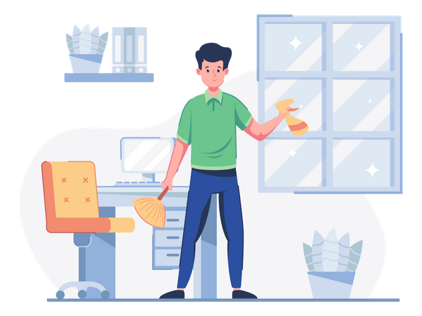 Windows Cleaning Service  イラスト