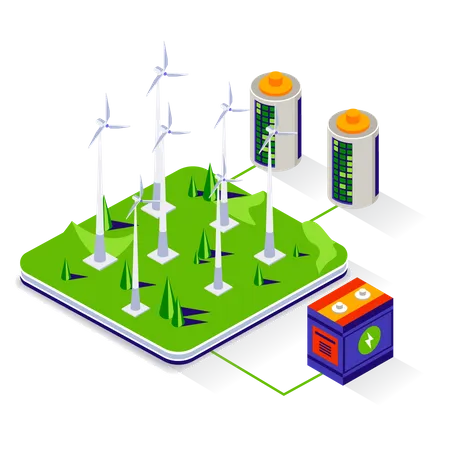 Windpark  Illustration