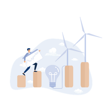Windkraftanlage Energie  Illustration