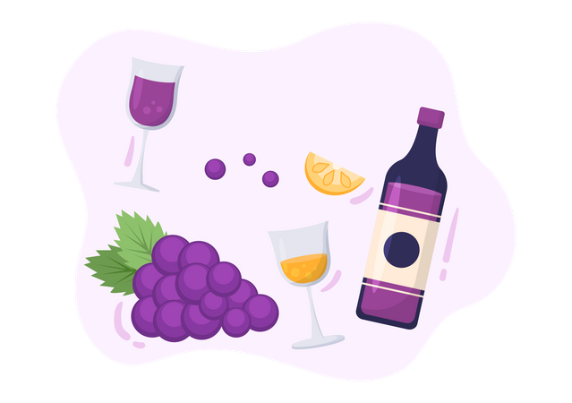Wine bottle Illustration