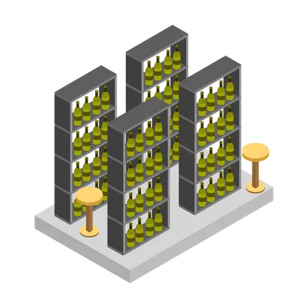 Wine Cellar  Illustration