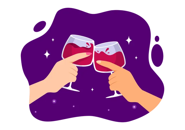 Wine Glass  Illustration