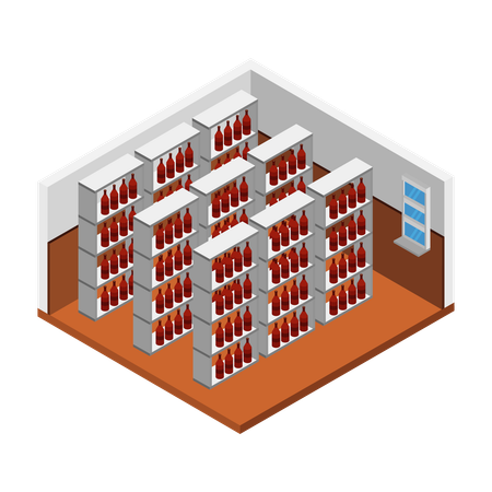 Wine making storage  Illustration
