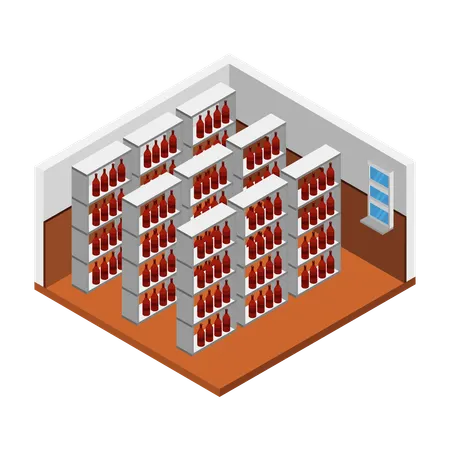 Wine making storage  Illustration