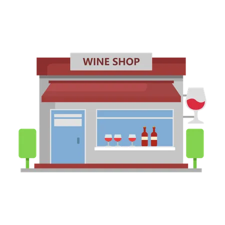 Wine Shop  Illustration