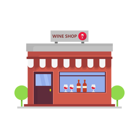 Wine Store  Illustration