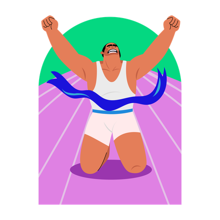 Winner Knee slide  Illustration