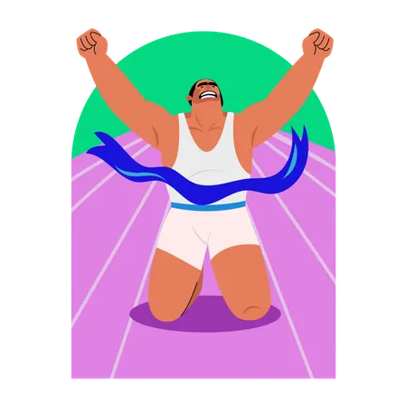 Winner Knee slide  Illustration