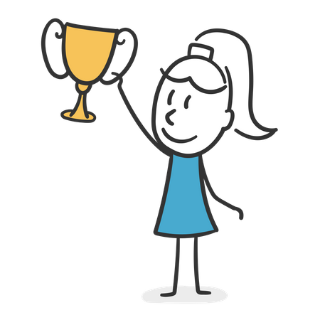 Winning woman  Illustration