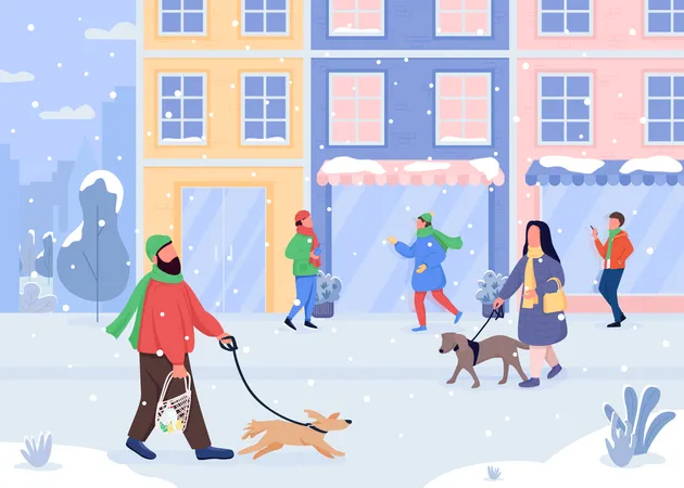 Winter activity Illustration