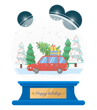 Winter gift  일러스트레이션
