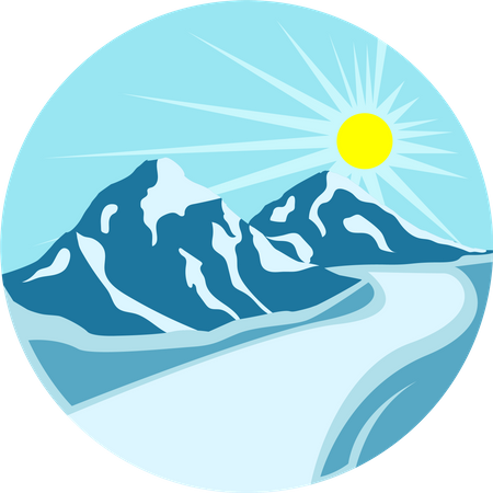 Winter Mountain  Illustration