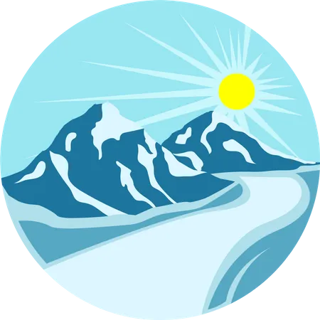 Winter Mountain  Illustration
