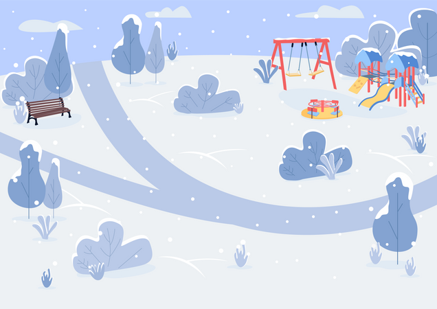 Winter park Illustration