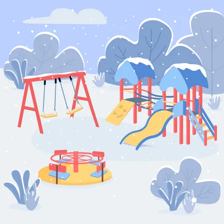Winter play area Illustration