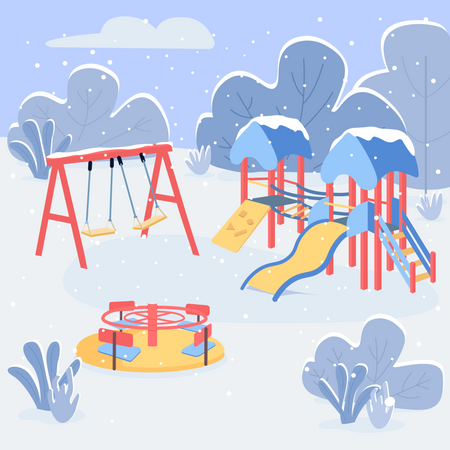 Winter play area  Illustration