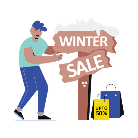 Winter Sale  Illustration